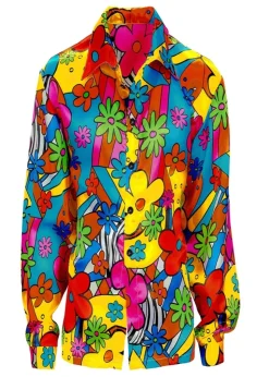 Camisa de Hombre The 70s Estilo Hippie - Flower Power