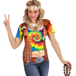 Widmann Camiseta Hippie de Estampado con Sublimación Fotográfica para Mujer
