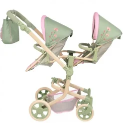 New Decuevas Toys Carrito Gemelar para Muñecas Botanic Plegable Multiposición 91 cm. - Decuevas