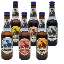 Cerveza Artesana Mandril Variada: 2 unidades de 6 cervezas distintas L 12 botellas de 33cl