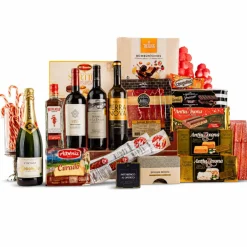 Hot Grupo Disber Cesta de Navidad Gourmet Ibéricos, Vinos y Dulces Selectos (Ref 907)