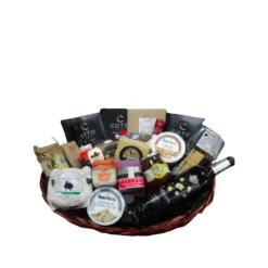 Cesta Regalo Gourmet Montehermoso + 10 paquetes de jamón Bellota 50%