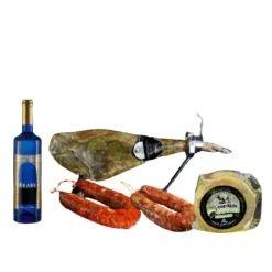 Outlet Corazón Extremeño Cesta Regalo Navidad Lote Gourmet Jamón Supreme