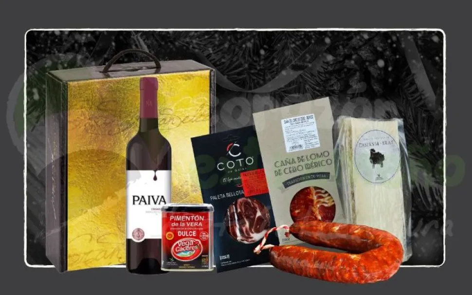 New Corazón Extremeño Cesta Regalo Navidad Lote Gourmet CEX N º 5