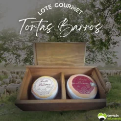 Clearance Corazón Extremeño Cesta Regalo Navidad Lote Tortas de Cabra y de Oveja