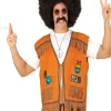 Best Widmann CHALECO DE ADULTO HIPPIE MARRON CON FLECOS