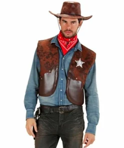 Chaleco de Disfraz Vaquero Adulto