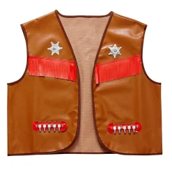 Chaleco Vaquero Cowboy Marrón Adulto