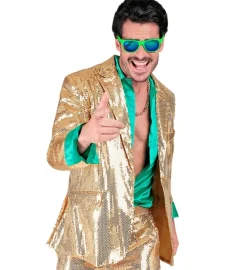 Chaqueta de moda de fiesta dorada