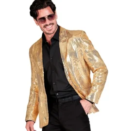 Chaqueta de moda de fiesta dorada