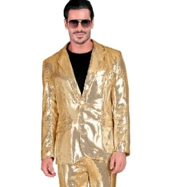 Chaqueta de moda de fiesta dorada