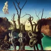 Cisnes reflejando elefantes (Salvador Dalí). Puzle 1000 piezas