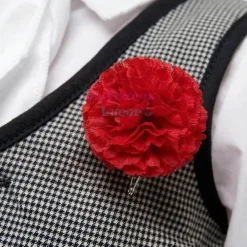 New Disfraces Lucero Clavel Rojo con Broche
