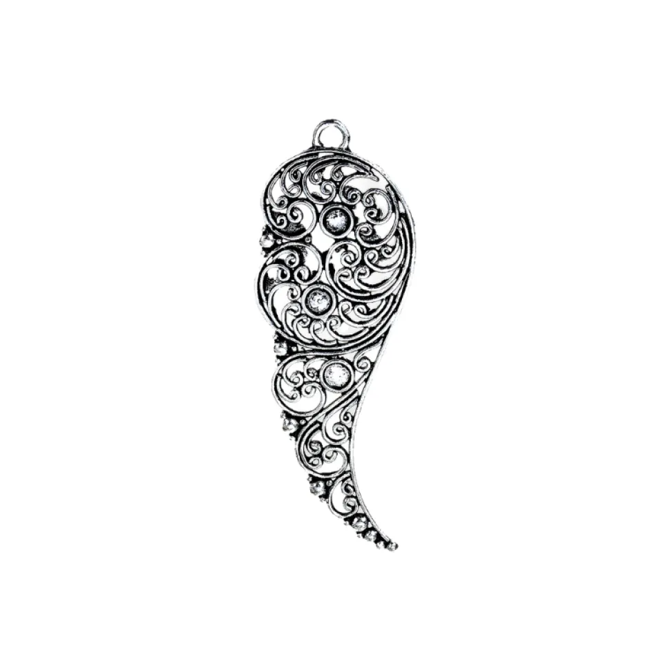 Colgante Ala de Ángel de 70 mm. Collar 60 cm