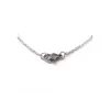 Creatulote Colgante Anillos Romanos con Strass. Collar 44 cm