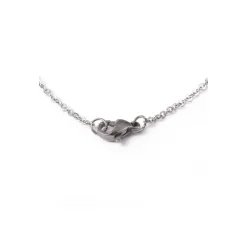 Creatulote Colgante Anillos Romanos con Strass. Collar 44 cm