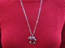 Discount Colgante Caballo Alado De Plata Vieja Y Marquesitas