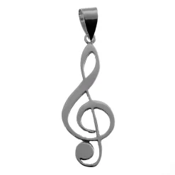 Colgante Clave De Sol De Plata De Ley
