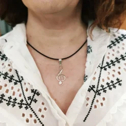 Colgante Clave De Sol De Plata De Ley