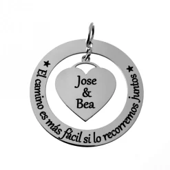 Colgante Corazón Personalizado De Plata De Ley