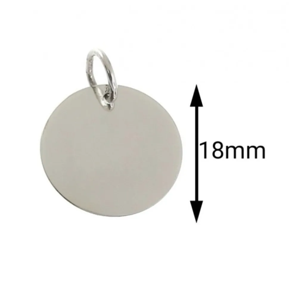 Colgante Círculo De Plata 18 Mm. Para Personalizar