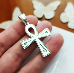 Colgante Cruz De La Vida De Plata De Ley