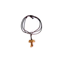 Discount Creatulote Colgante Cruz San Francisco de Asís de Madera de Olivo Mini de 13 mm de longitud