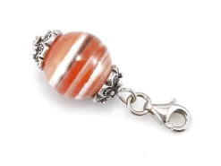 Colgante Del Amor De Plata Y Piedra Natural