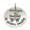 Colgante De Plata Amiga Te Quiero Mucho