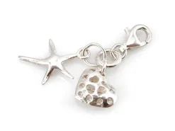 Colgante De Plata Lisa Amor Y Suerte Tipo Charms
