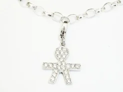 Clearance Colgante En Plata Estilo Charms Niño Con Circonitas Blancas