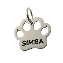 Sale Colgante Huella De Gato De Plata De Ley Personalizada Con Nombre
