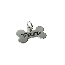 Colgante Hueso De Plata De Ley Nombre Personalizable