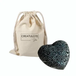Discount Creatulote Colgante Llamador de Ángeles con Cascabel en forma de corazón calado 45 x 40 mm