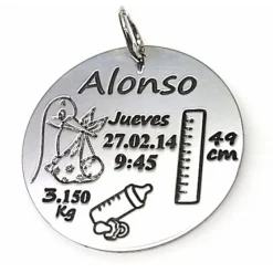 Discount Colgante Nacimiento Personalizado De Plata De Ley