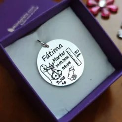 Discount Colgante Nacimiento Personalizado De Plata De Ley