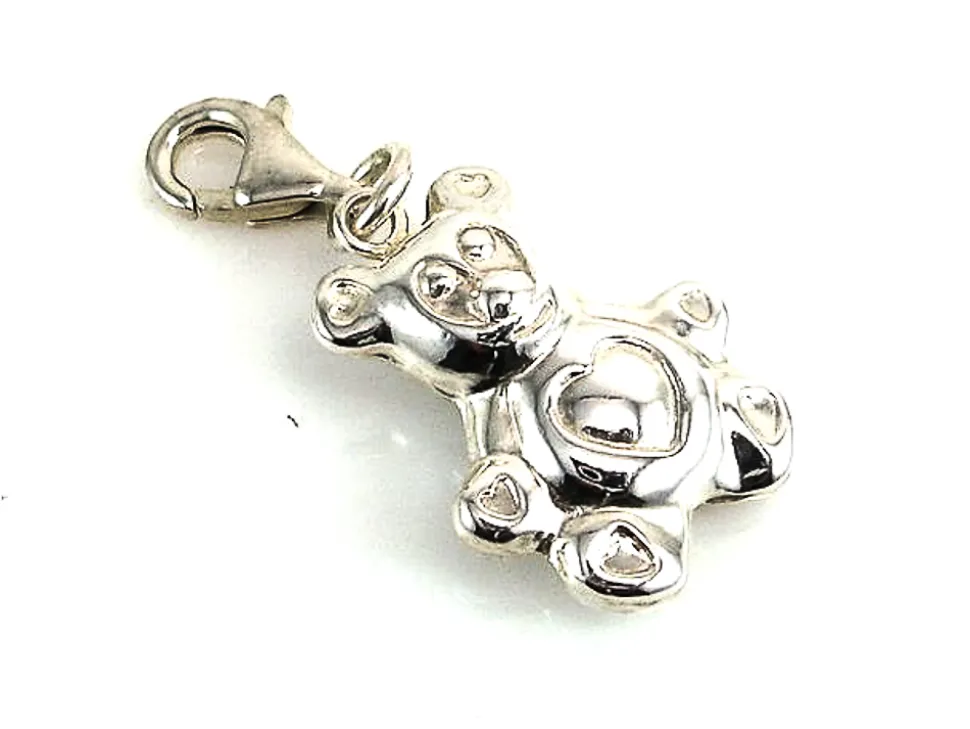 Colgante Osito Plata Estilo Charms