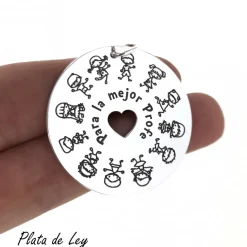 Colgante Para La Mejor Profe De Plata De Ley