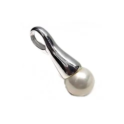 Colgante Perla 14 Mm. De Plata De Ley