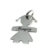Colgante Personalizado Nombre Niña De Plata De Ley