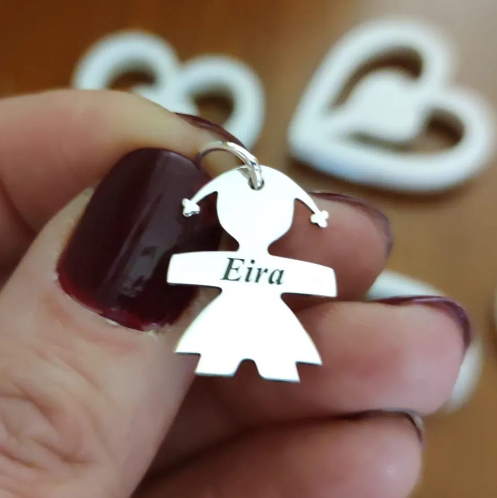 Colgante Personalizado Nombre Niña De Plata De Ley