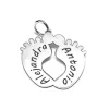 Clearance Colgante Pies De Plata De Ley Para Personalizar