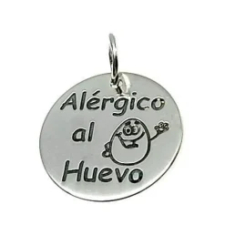 Colgante Plata Alérgico Al Huevo