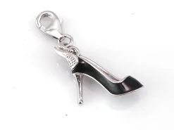 Hot Colgante Plata Y Esmalte Zapato Noche