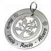 Colgante Árbol De La Vida Con Nombres De Plata