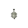 Colgante Trébol de la Suerte con Circonitas de plata - 15 mm largo