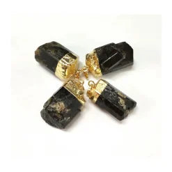 Best Creatulote Colgante Turmalina Negra en bruto 26~46x16~28x11~25 mm