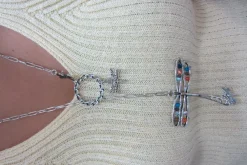 Sale Che Carino Art Collar acero libélulas con ojo de gato