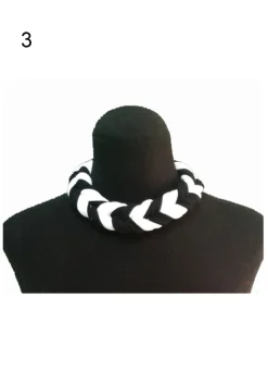Collar artesanal mujer de tejido elástico