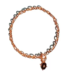 Collar Cadena Colgante Negro flor